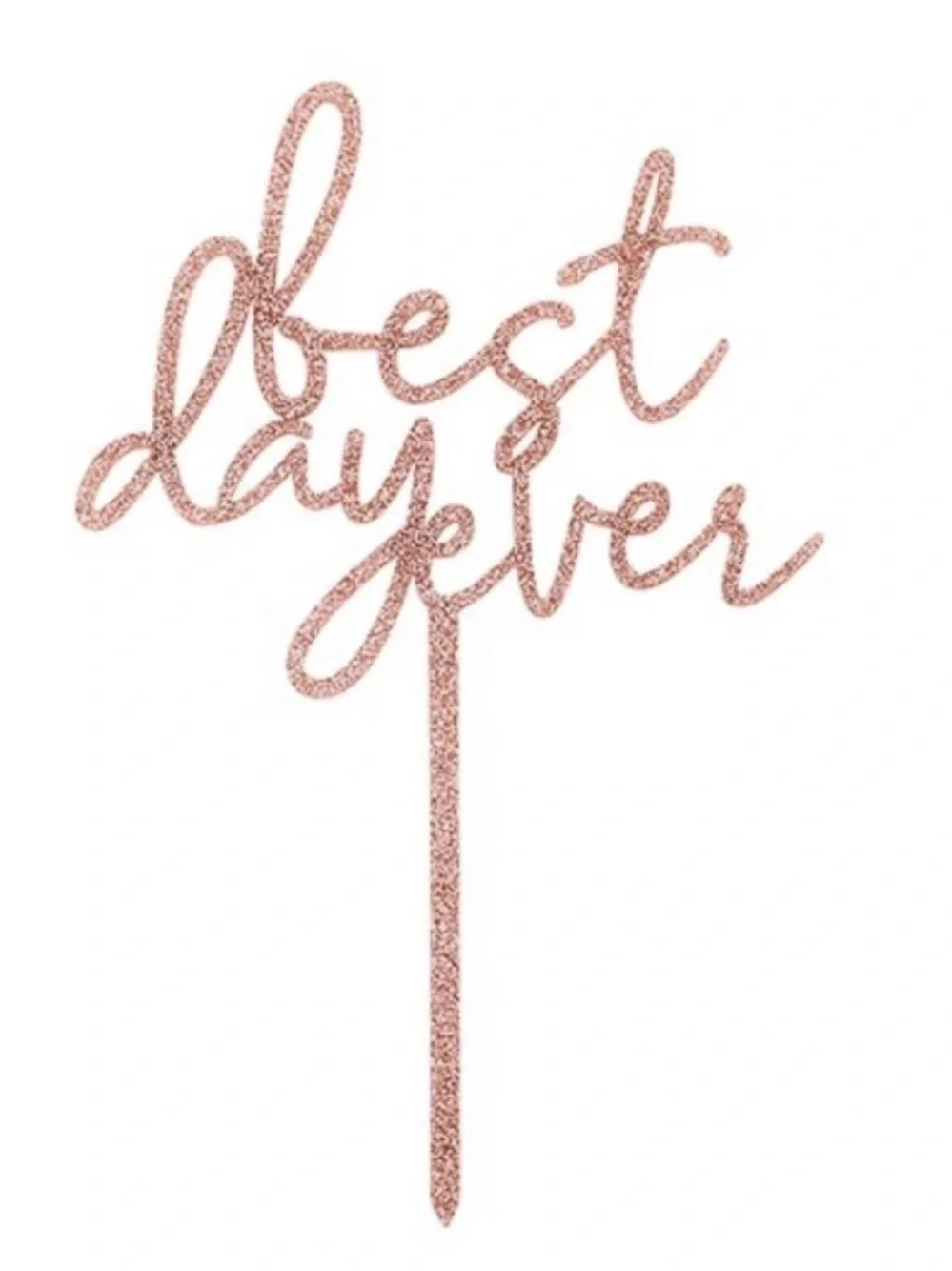 NEW Gold/Pink 'Best Day Ever' Cake Topper